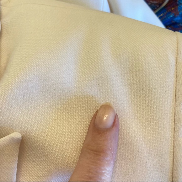 KARL LAGERFELD Cream White Wool Blend Blazer - Picture 9 of 12